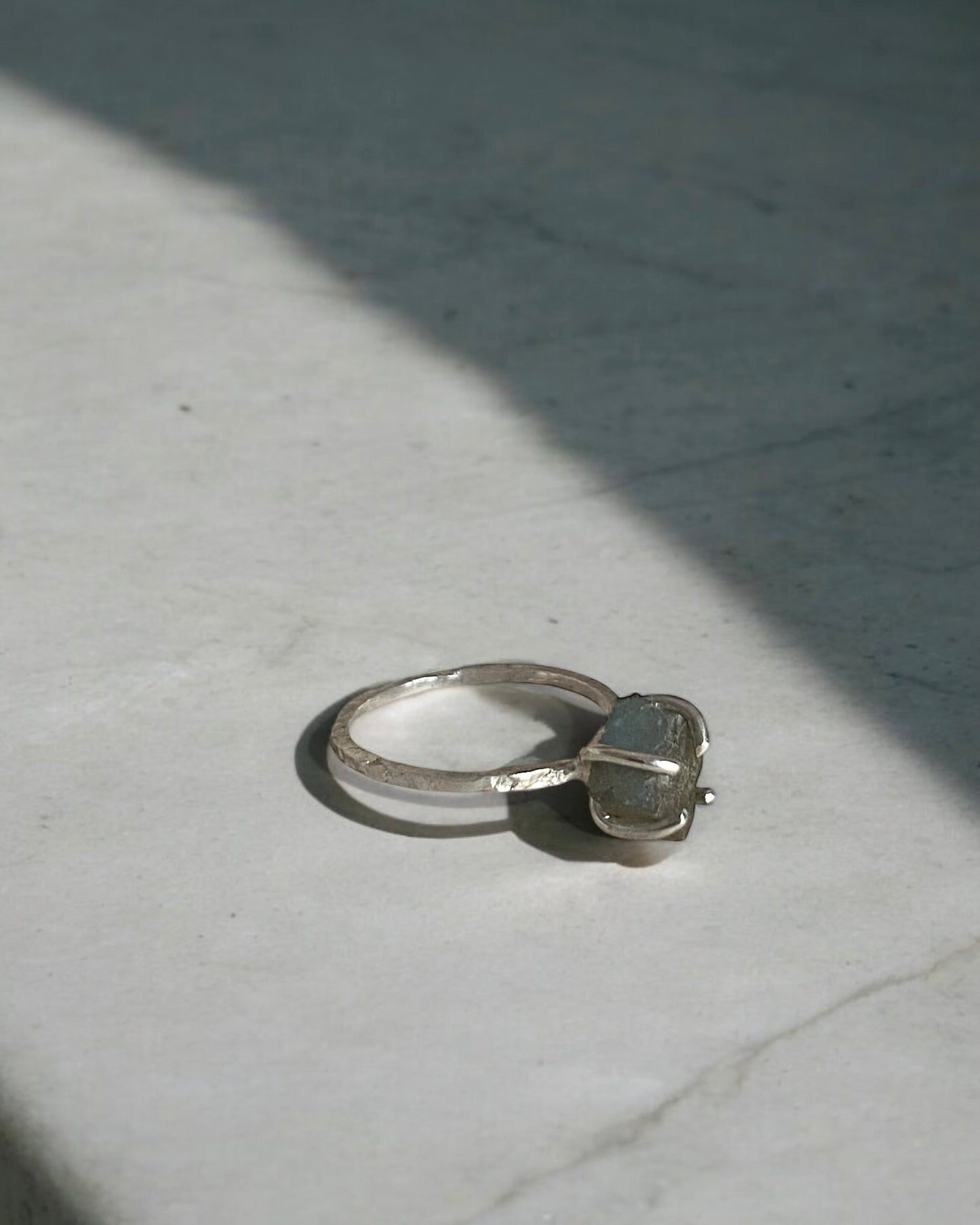 Raw Labradorite Ring