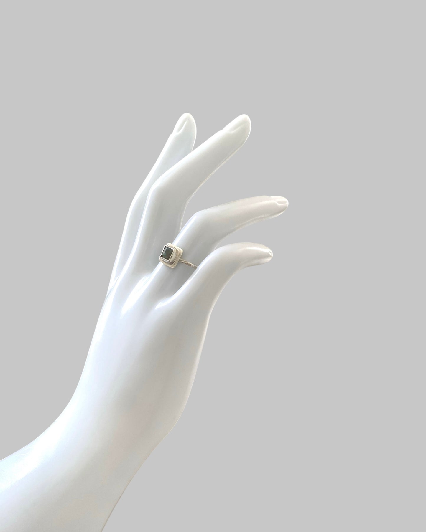 Squared Labradorite Ring