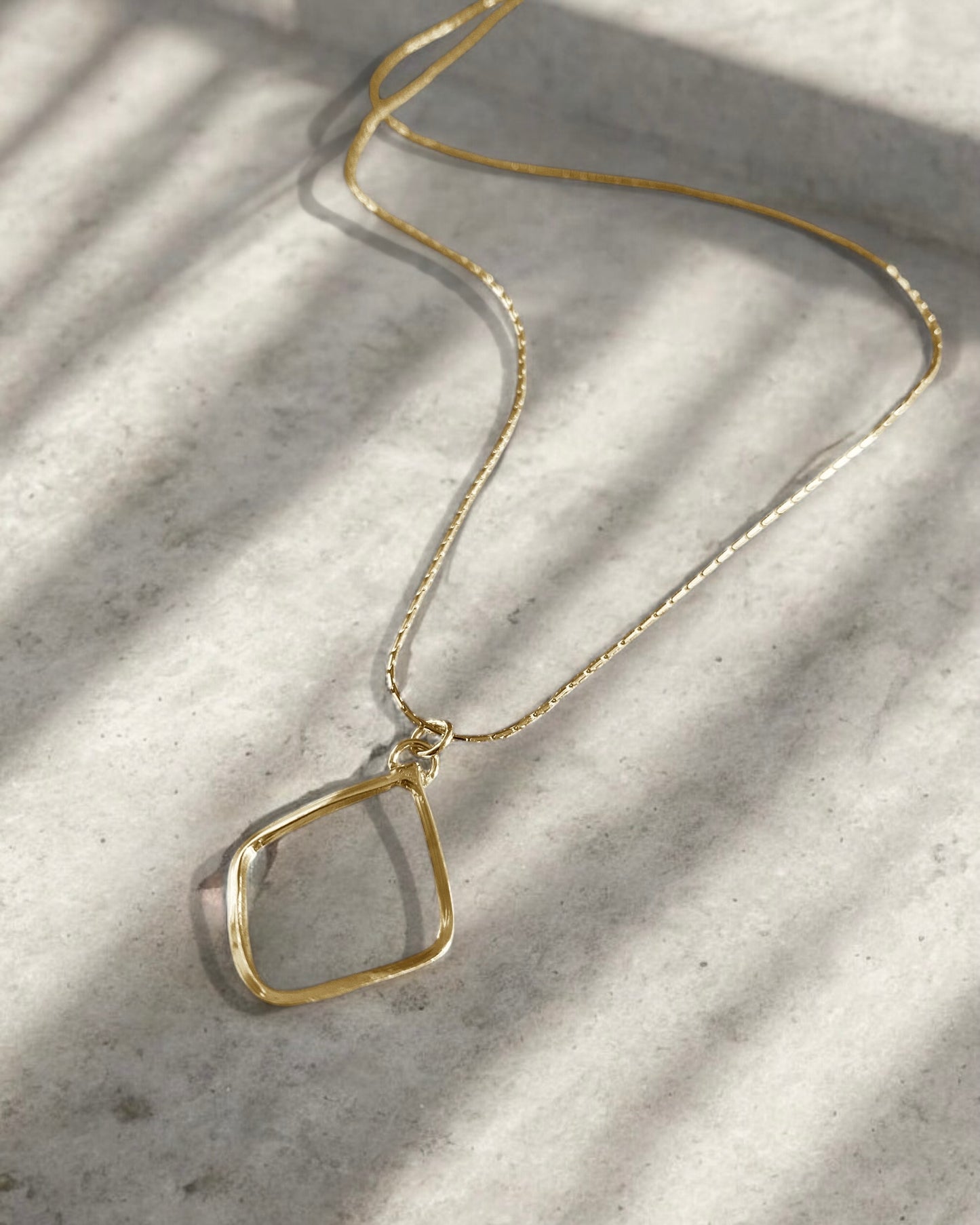 Rhombus Necklace Gold