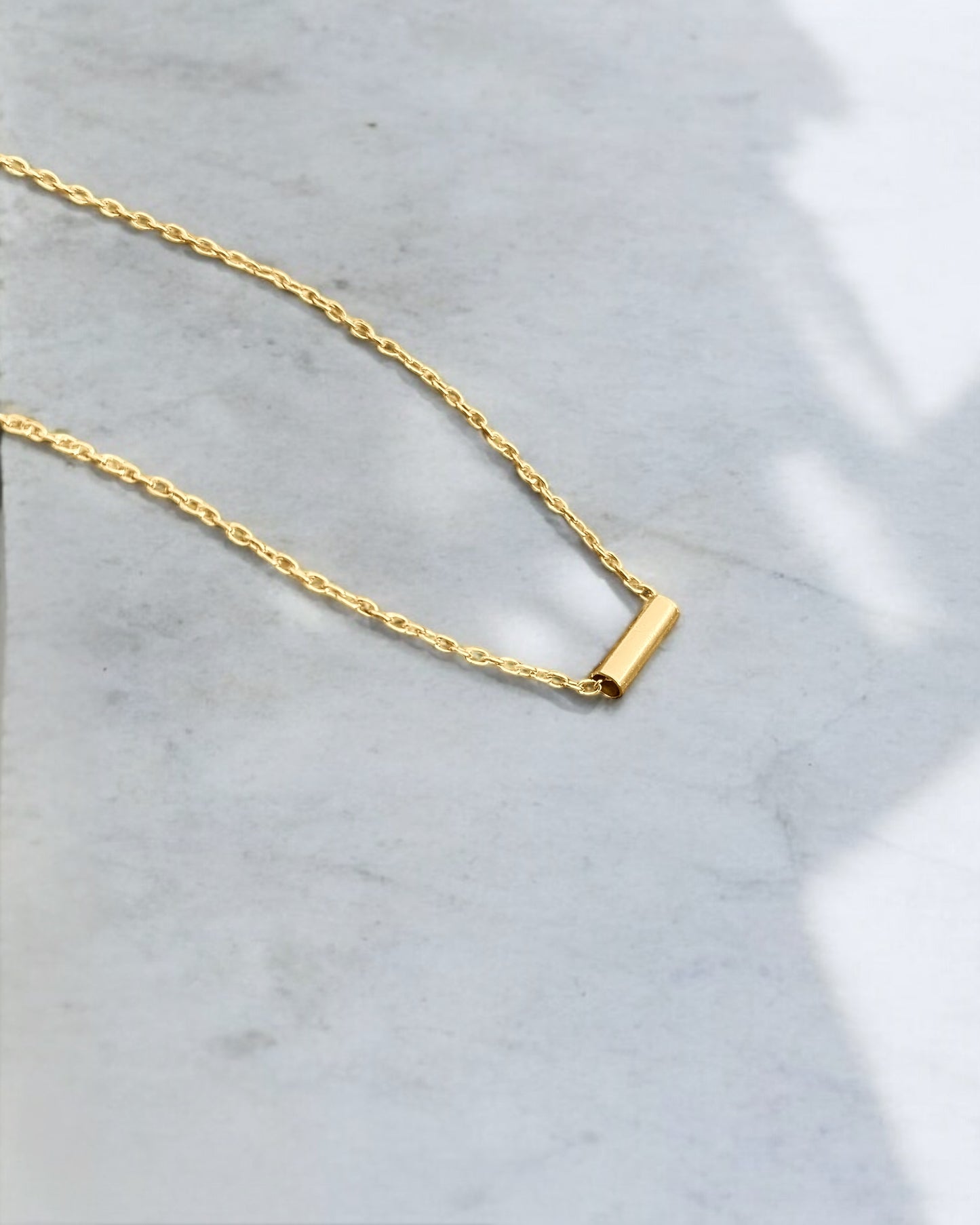 Tube Necklace Gold