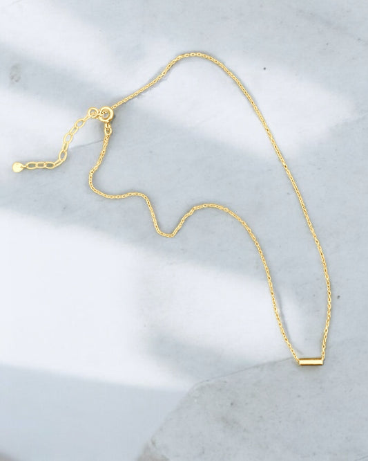 Tube Necklace S Gold