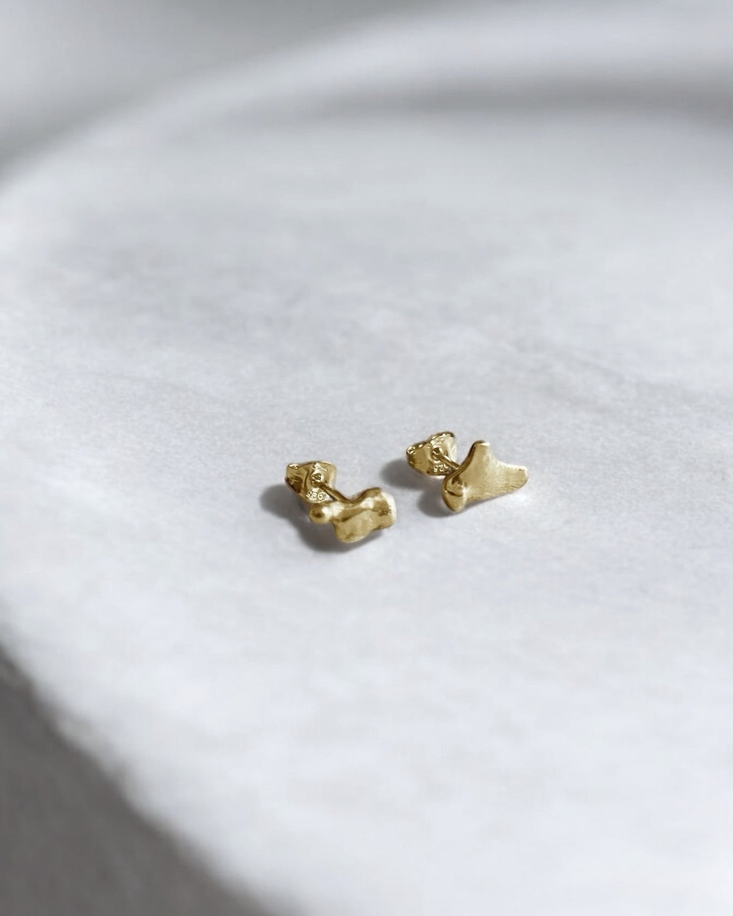 Abstract Mismatched Studs Gold