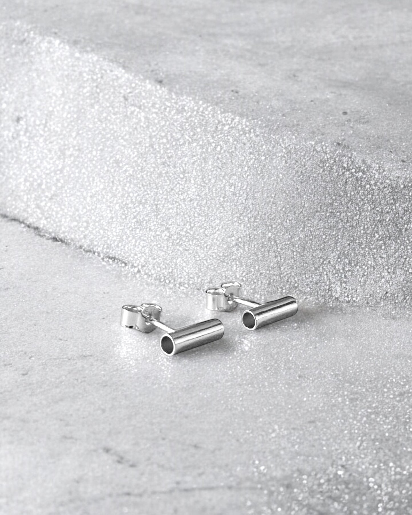 Silver Tube Studs