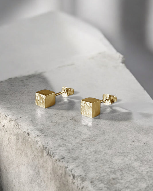 Pendientes Cubo Oro L