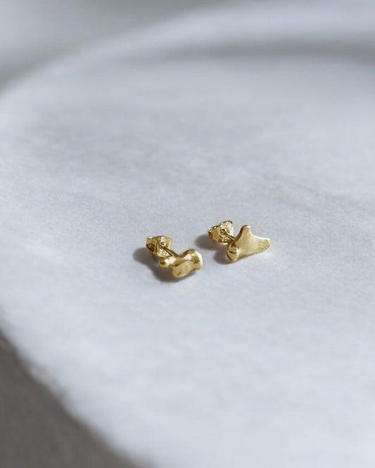 Abstract Mismatched Studs Gold