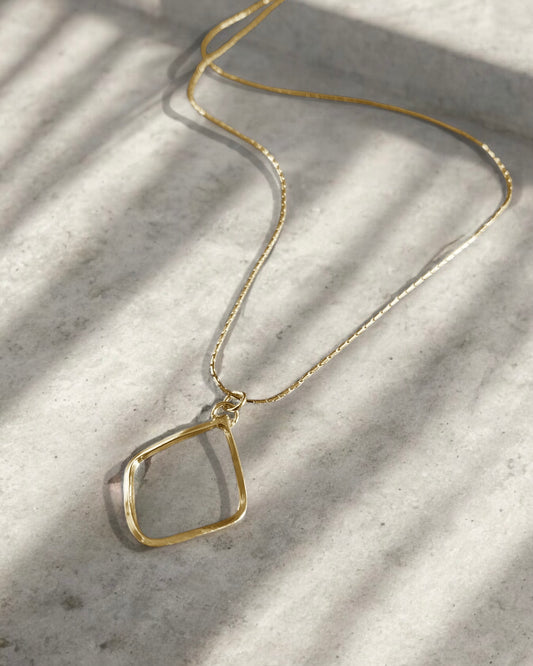 Rhombus Necklace Gold