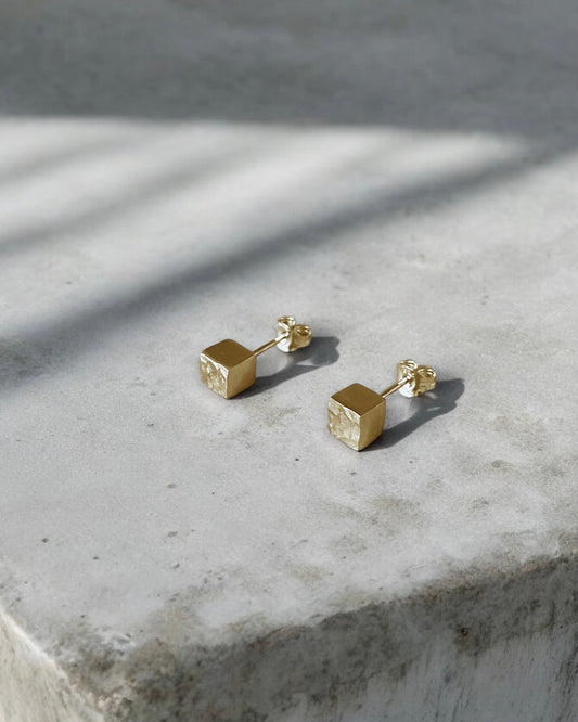 Cube Studs M Gold