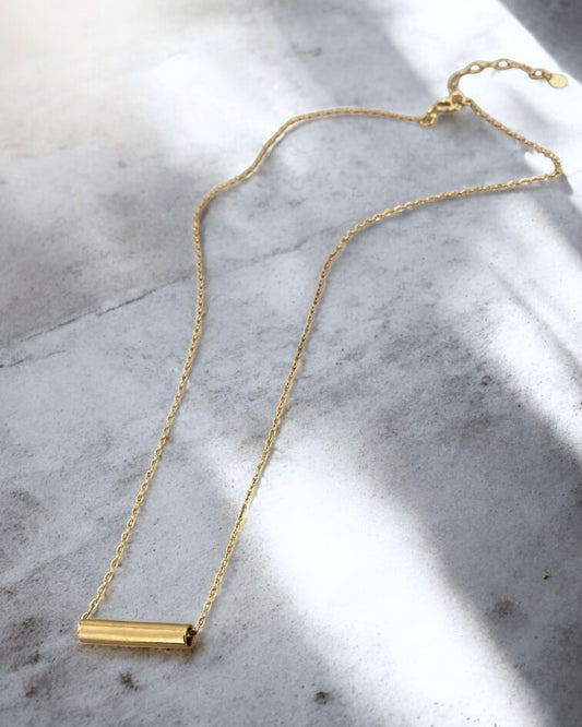 Tube Necklace M Gold