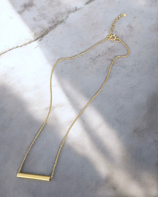 Tube Necklace L Gold