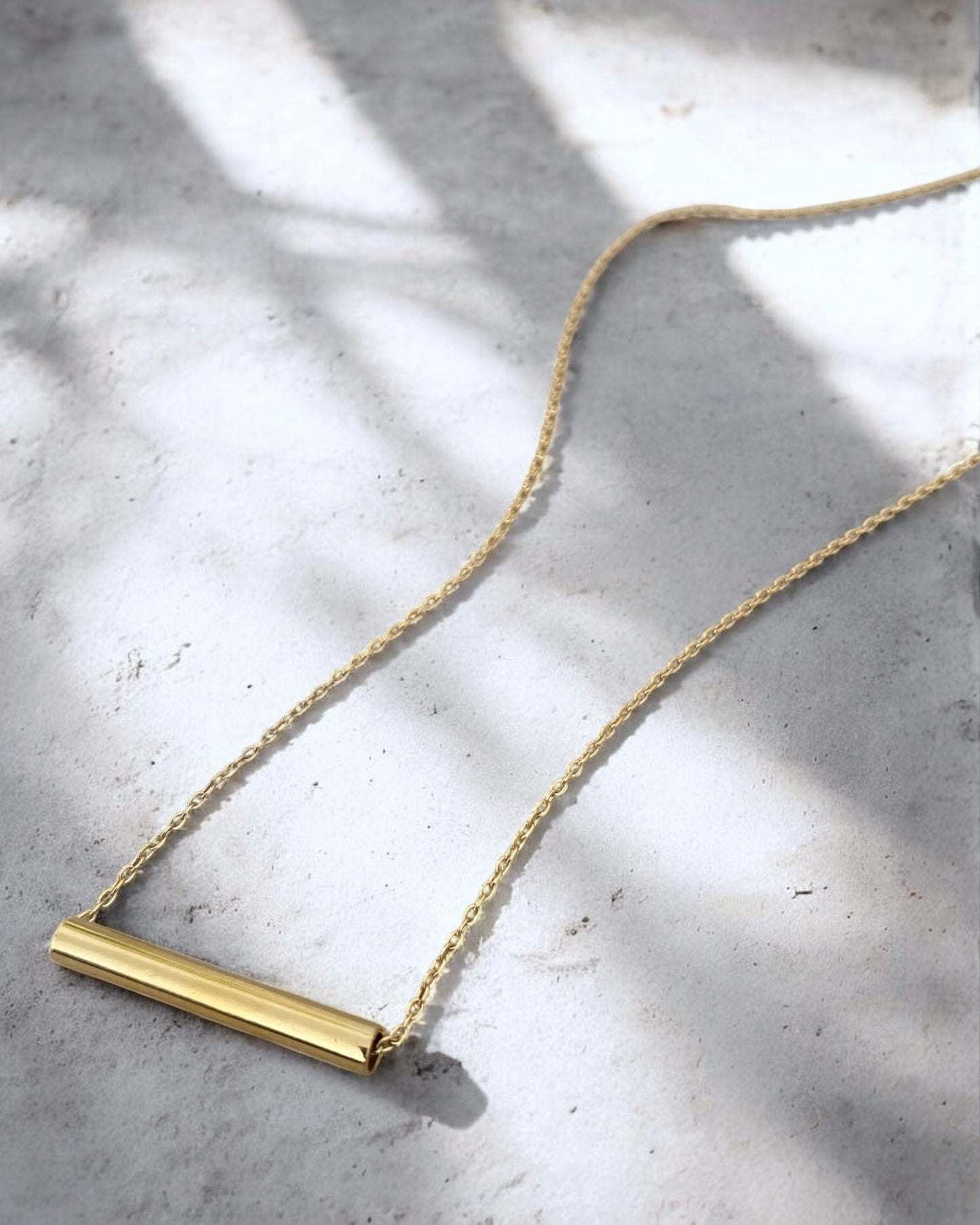Tube Necklace L Gold