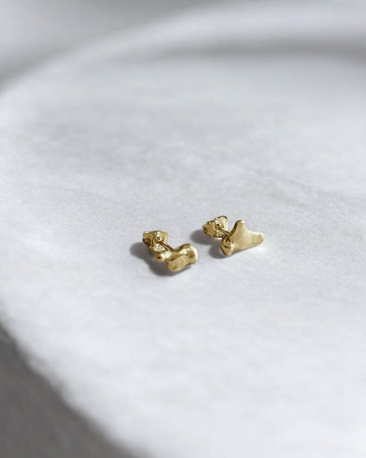 Abstract Mismatched Studs Gold